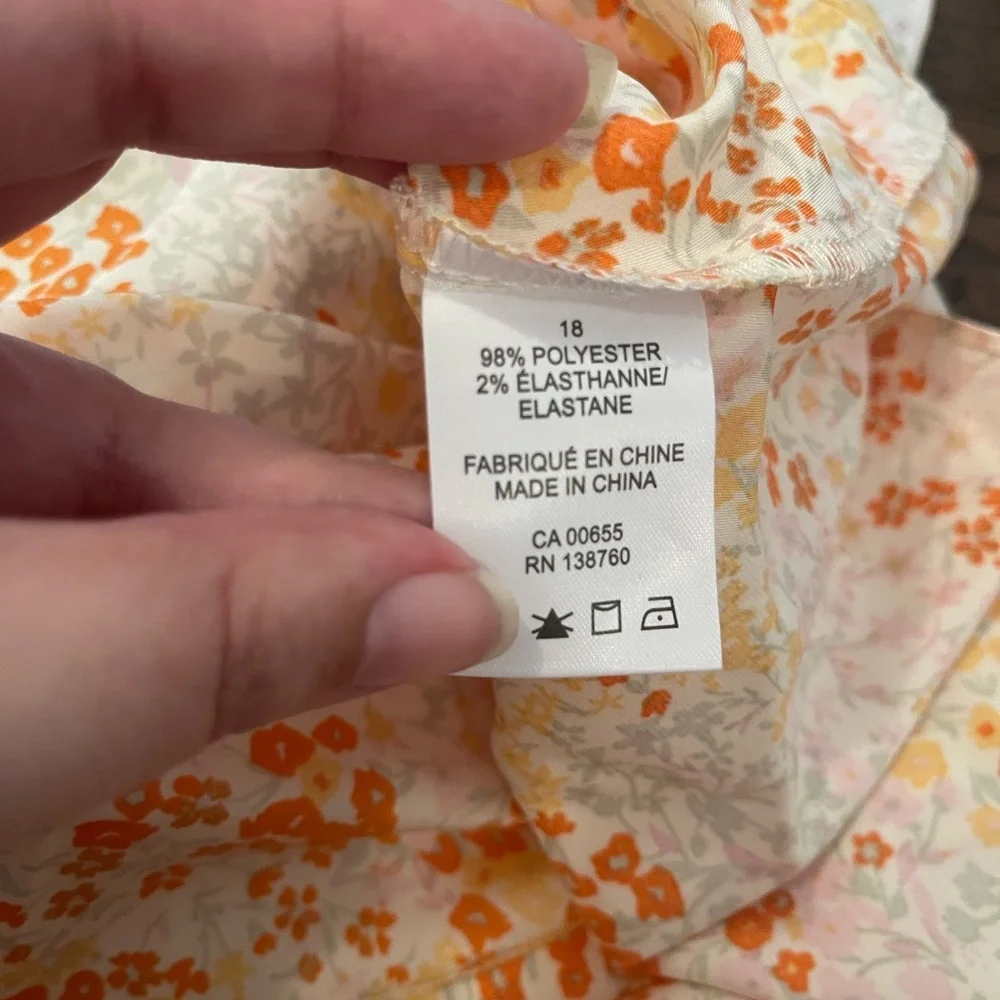 Addition Elle Cream and Orange Mini Pencil Skirt - Picture 2 of 3